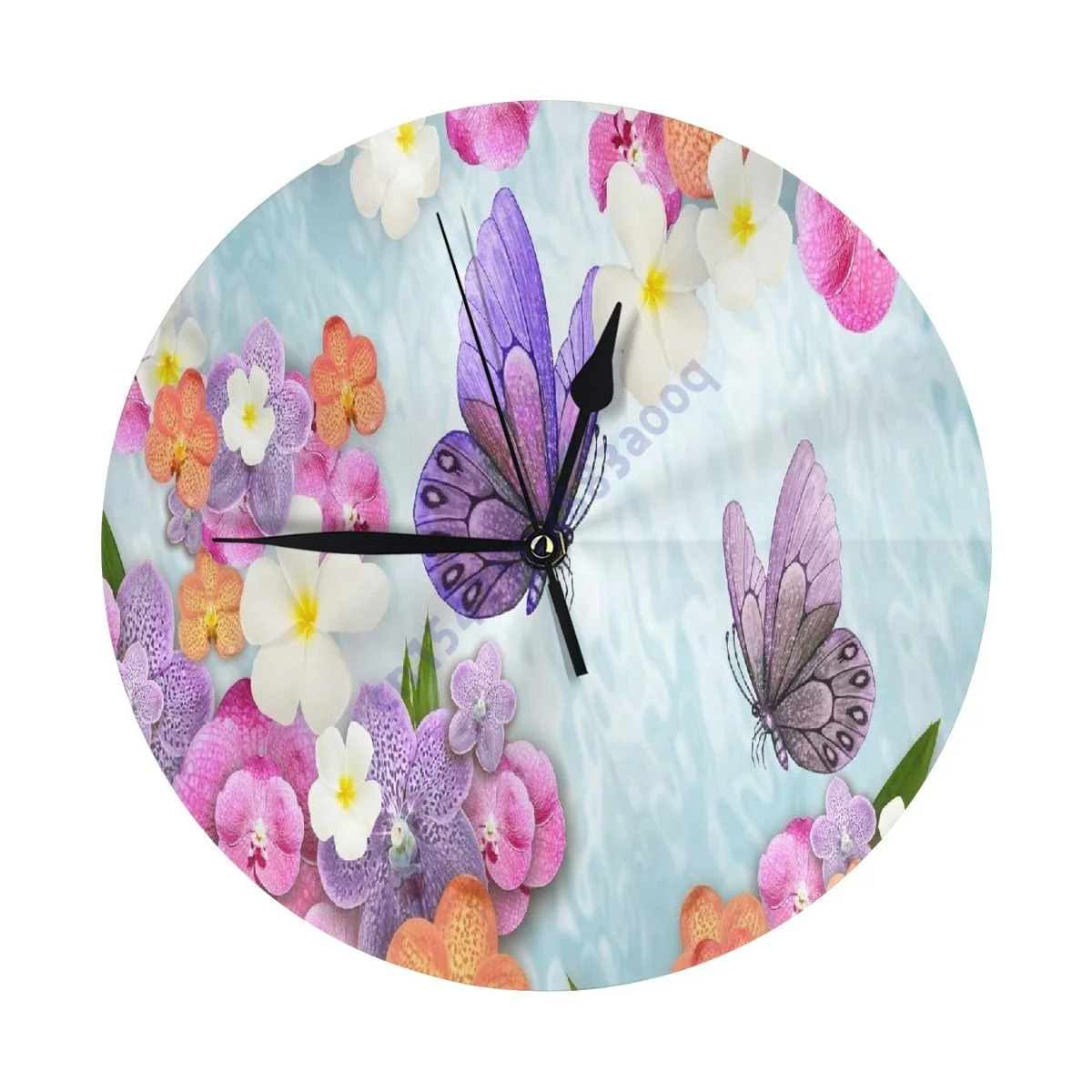 Spring Flowers And Butterflies wall clock household retro French color country decoration no tick mute retro round clock luxury
Spring Flowers And Butterflies wall clock household retro French color country decoration no tick mute retro round clock luxury