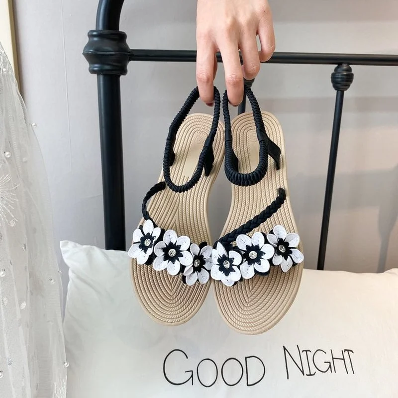 Ladies Flip Flops Summer Shoes Woman Sandals Elastic Ankle Strap Flat Sandalias Mujer 2022 Flowers Gladiator Beach Sandals
Ladies Flip Flops Summer Shoes Woman Sandals Elastic Ankle Strap Flat Sandalias Mujer 2022 Flowers Gladiator Beach Sandals