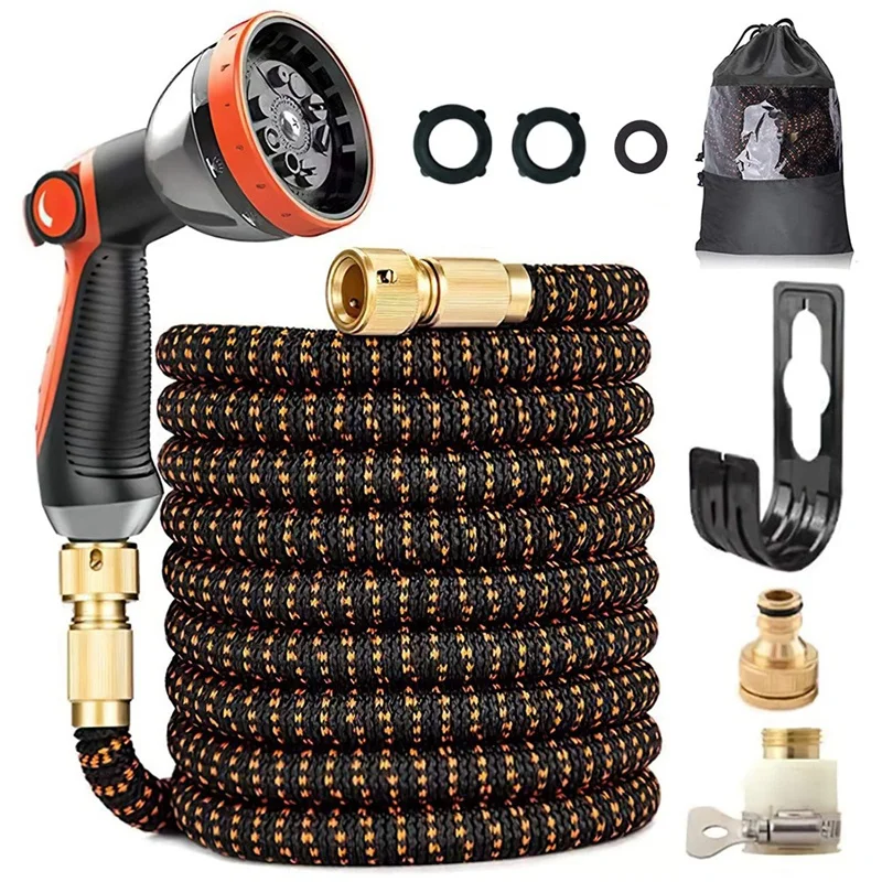 Garden Hose, 3-Layer Latex Hose Pipe, Solid Brass Connectors, No-Kink Flexible Water Hose, 10 Function Spray 50FT/15M
Garden Hose, 3-Layer Latex Hose Pipe, Solid Brass Connectors, No-Kink Flexible Water Hose, 10 Function Spray 50FT/15M