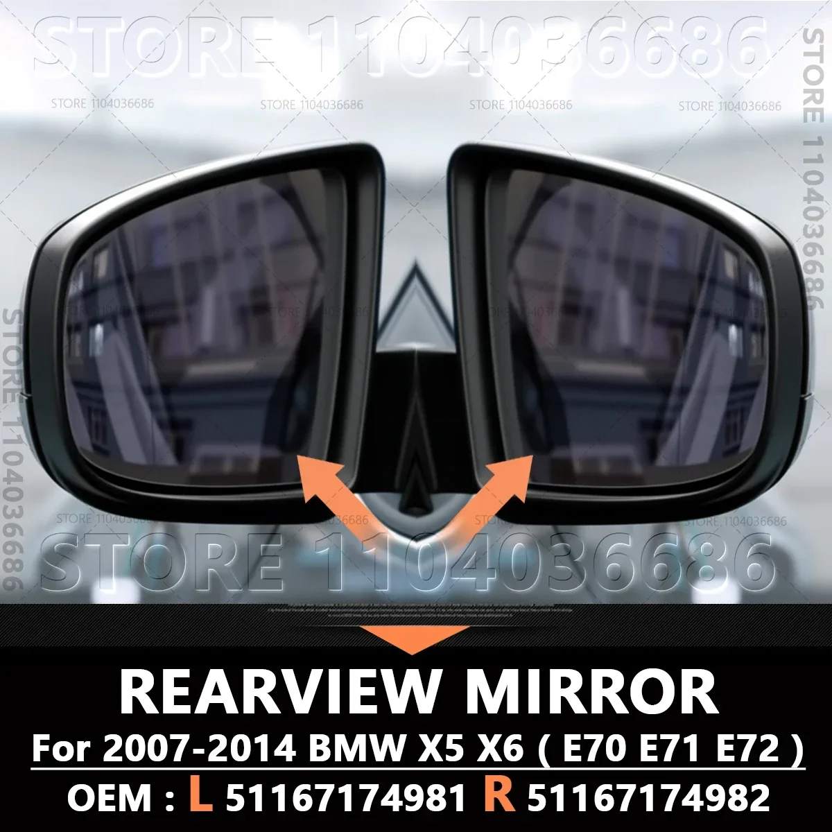 Для 2007 2008 2009 2010 2011 2012 2013 2014 E70 E71 E72 BMW X5 X6 Зеркало заднего вида с подогревом 51167174981 51167174982
Для 2007 2008 2009 2010 2011 2012 2013 2014 E70 E71 E72 BMW X5 X6 Зеркало заднего вида с подогревом 51167174981 51167174982