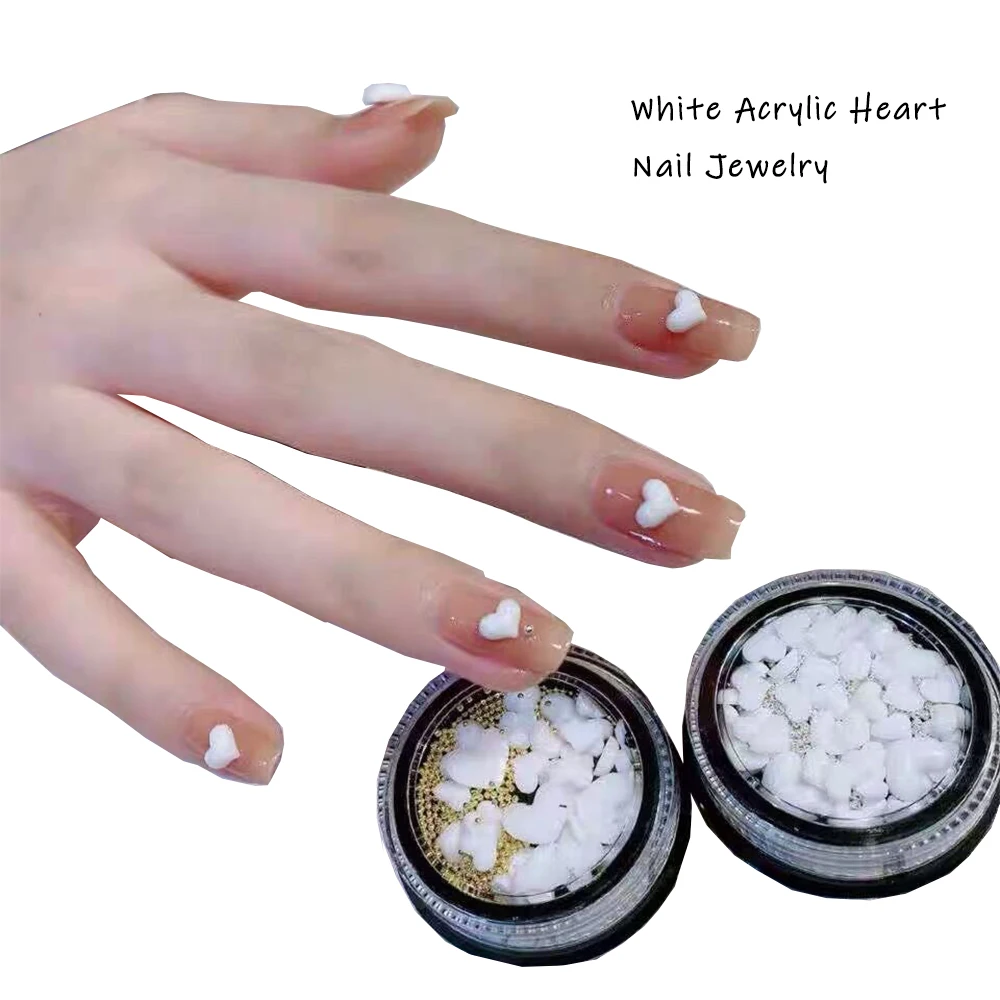 50Pc-1Box White Acrylic Heart Nail Jewelry Mixed Size 3D Heart+Metal Beads Nail art Decoration Parts DIY Resin Nail Accessories*
50Pc-1Box White Acrylic Heart Nail Jewelry Mixed Size 3D Heart+Metal Beads Nail art Decoration Parts DIY Resin Nail Accessories*