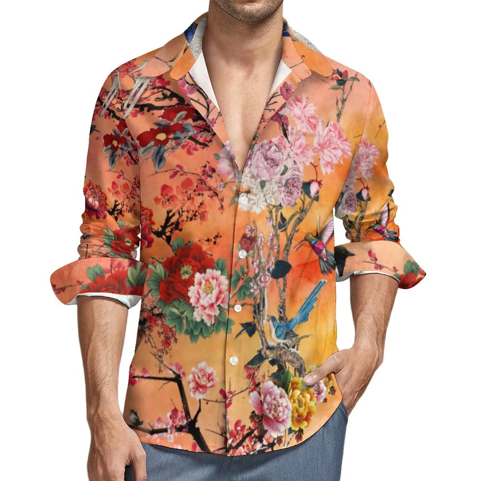 Vintage Birds Shirt Spring Retro Floral Print Casual Shirts Mens Fashion Blouses Long Sleeve Design Funny Top Plus Size
Vintage Birds Shirt Spring Retro Floral Print Casual Shirts Mens Fashion Blouses Long Sleeve Design Funny Top Plus Size