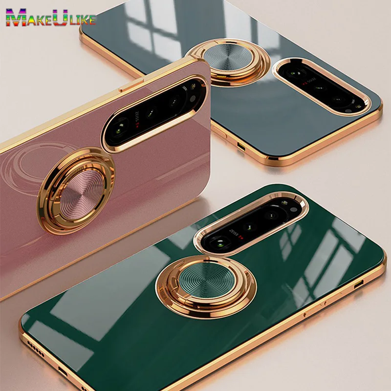 Ring Silicone Case for Sony Xperia 1 10 5 III Case Shock Proof Plating Gold Bumper Magnetic Cover for Sony Xperia 10 5 1 IV Case
Ring Silicone Case for Sony Xperia 1 10 5 III Case Shock Proof Plating Gold Bumper Magnetic Cover for Sony Xperia 10 5 1 IV Case