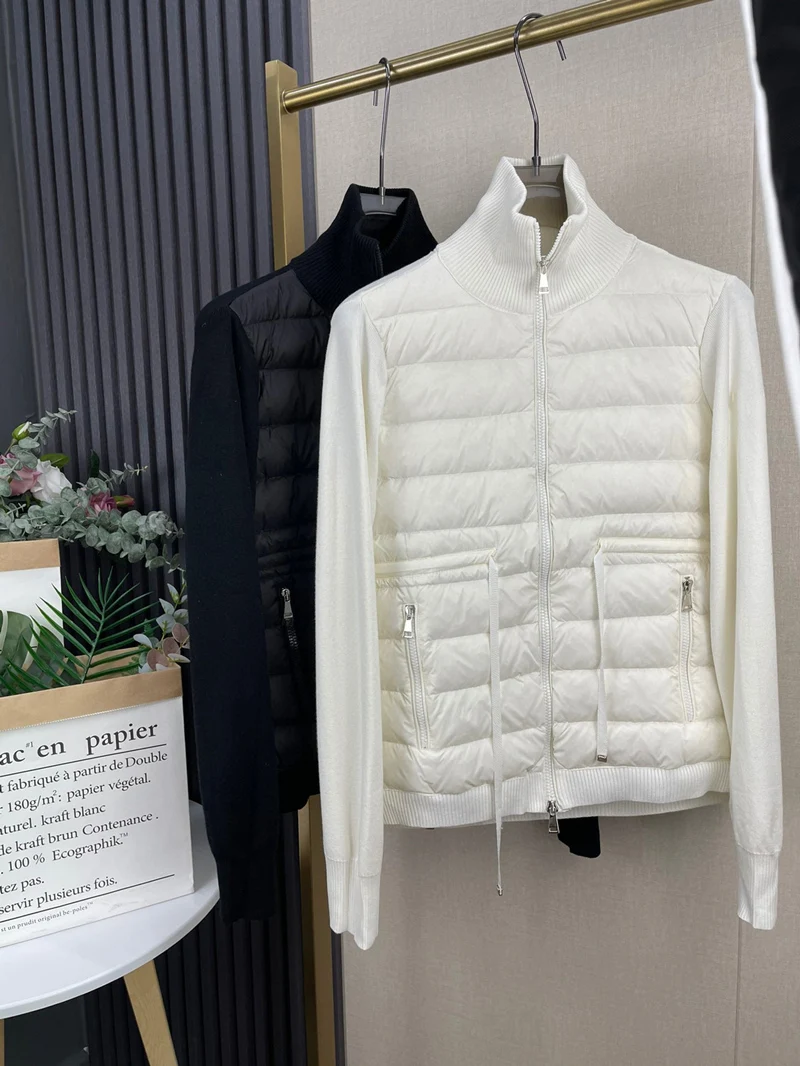 Luxury High Quality Women Fashion Knitted Cardigan Sweaters Waist Adjustable Strap 90% White Duck Down Patchwork Casual Clothes
Luxury High Quality Women Fashion Knitted Cardigan Sweaters Waist Adjustable Strap 90% White Duck Down Patchwork Casual Clothes