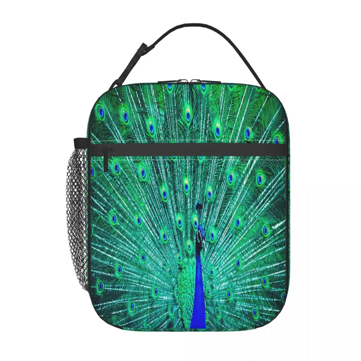 Термоизолированная Сумка-тоут для ланча с защитой лица павлина, мужской перезаряжаемый контейнер для ланча, Ранняя школа