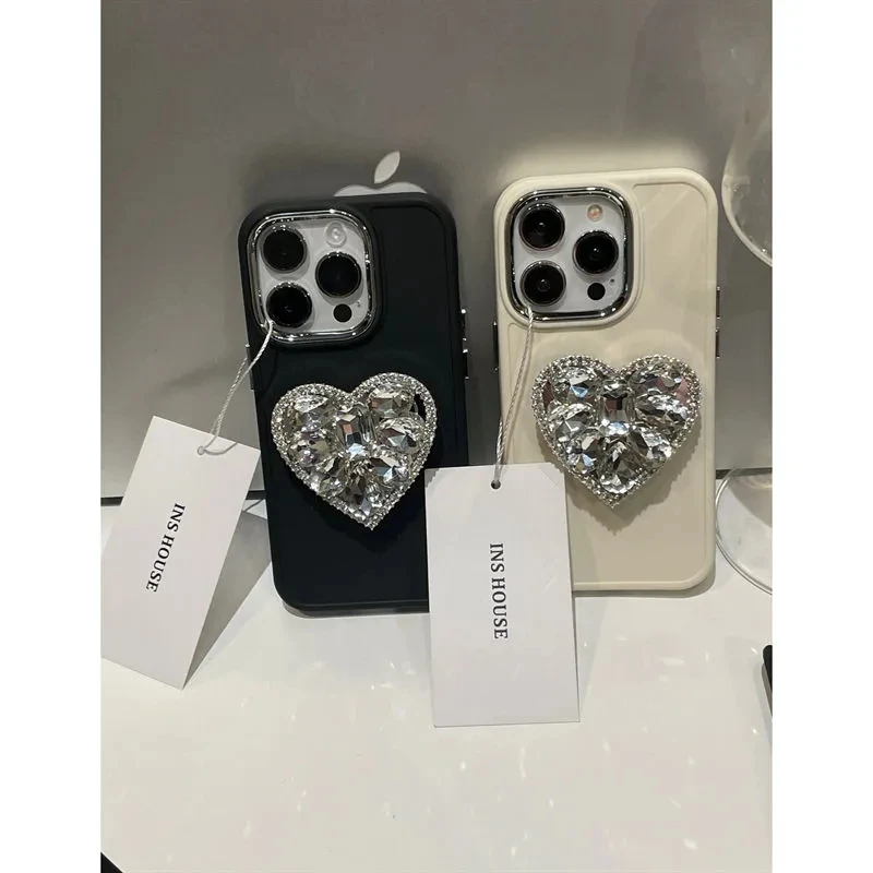 3D Korea Love Heart Diamond Ring Holder Stand Phone Case for iphone 13 12 11 14 Pro Max XR X Metal Lens Protection Cover Capa
3D Korea Love Heart Diamond Ring Holder Stand Phone Case for iphone 13 12 11 14 Pro Max XR X Metal Lens Protection Cover Capa