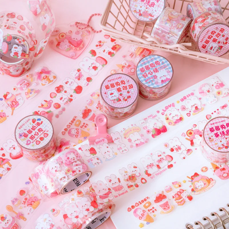Cute Strawberry Rabbit Decorative Adhesive Tape Pink Ins Masking Washi Tape Scrapbook Planner Calendars Gifts Journal Decoration
Cute Strawberry Rabbit Decorative Adhesive Tape Pink Ins Masking Washi Tape Scrapbook Planner Calendars Gifts Journal Decoration