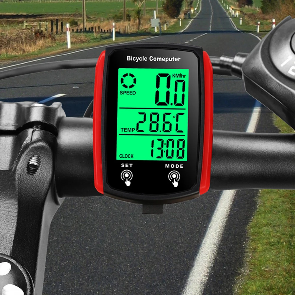 Bicycle Wired Speedometer Bike LCD Computer Speed Odometer English Waterproof ABS Bike Accessories Black/Red/White
Bicycle Wired Speedometer Bike LCD Computer Speed Odometer English Waterproof ABS Bike Accessories Black/Red/White
