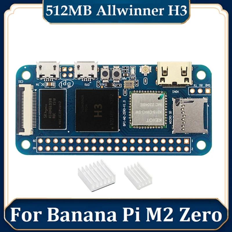 For Banana Pi BPI-M2 Zero+2X Heatsink Allwinner H3 4-Core Cortex-A7 512MB DDR3 Development Board As Raspberry Pi Zero W
For Banana Pi BPI-M2 Zero+2X Heatsink Allwinner H3 4-Core Cortex-A7 512MB DDR3 Development Board As Raspberry Pi Zero W