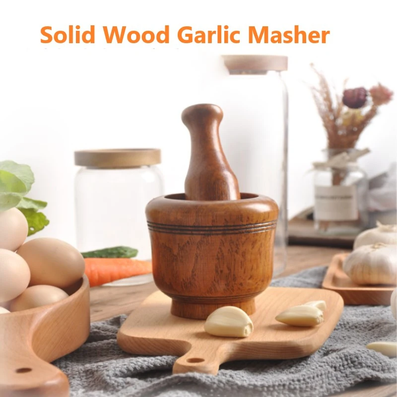 

Garlic Masher Household Garlic Masher Kitchen Wooden Garlic Masher Garlic Masher Garlic Masher Mashed Medicine Tank Grinding