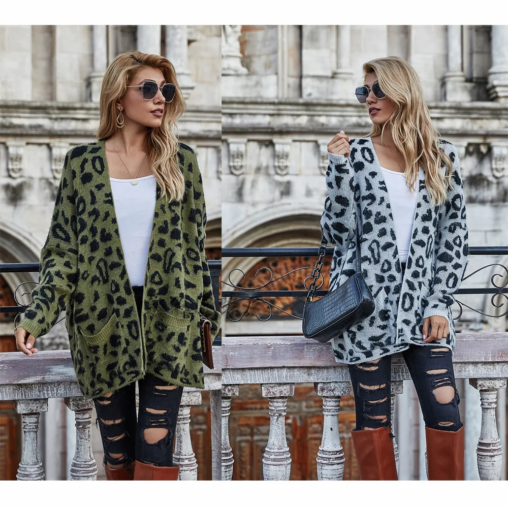 Autumn and Winter 2023 Women's New Knitted Cardigan Sweater Jacket Temperament Commuting Long-sleeved Leopard Women Sweater Tops
Autumn and Winter 2023 Women's New Knitted Cardigan Sweater Jacket Temperament Commuting Long-sleeved Leopard Women Sweater Tops