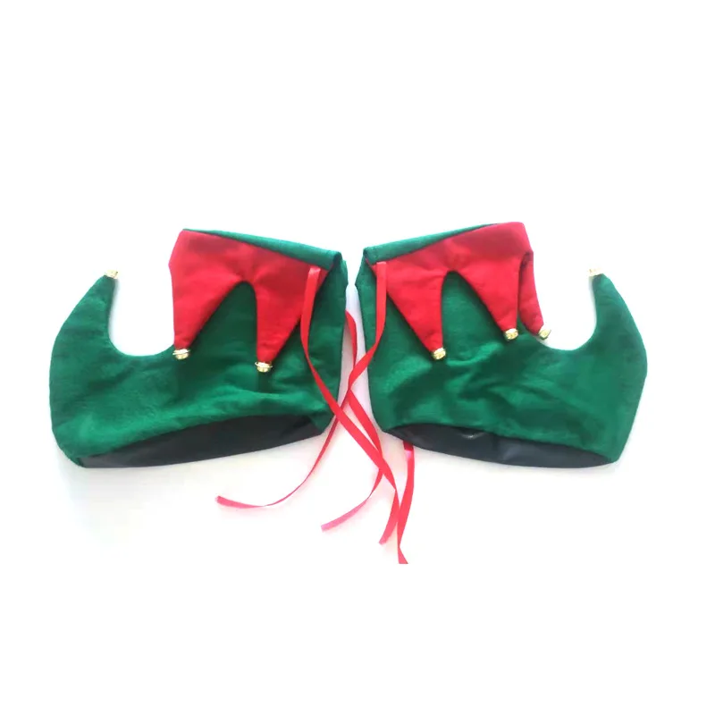 Christmas elf shoe covers non-woven clown shoes role-playing boots red and green coloring
Christmas elf shoe covers non-woven clown shoes role-playing boots red and green coloring