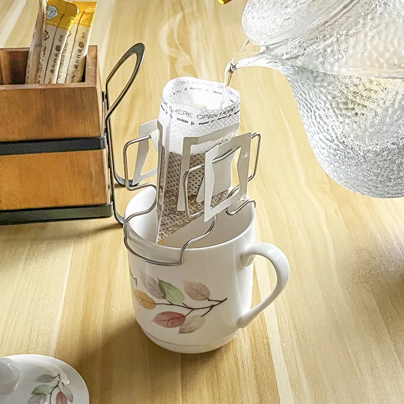 

1PC Coffee Filter Holder Portable Reusable Outdoor Tea Filters Dripper Baskets Coffee Ear Drip Filter Paper Bag Shelf Coffeeware