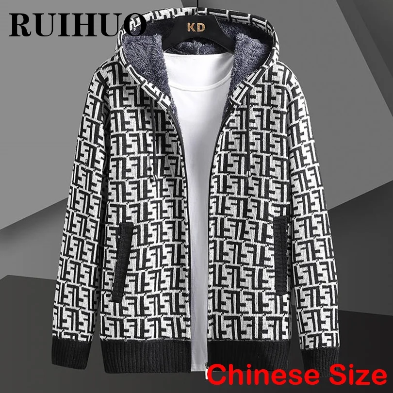 RUIHUO Casual Hooded Cardigan Men Coat Jumper Men Sweater Clothing Chinese Size 2XL 2022 Autumn Winter New Arrivals
RUIHUO Casual Hooded Cardigan Men Coat Jumper Men Sweater Clothing Chinese Size 2XL 2022 Autumn Winter New Arrivals