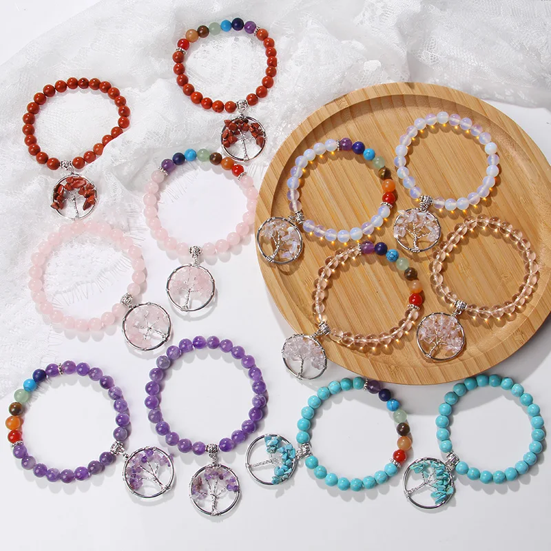 8MM Beaded Tree of Life Charm Bracelet Crystal Quartzs Cat Eye Bangle 7 Chakra Yoga Meditation Stone Bracelet Jewelry Gifts
8MM Beaded Tree of Life Charm Bracelet Crystal Quartzs Cat Eye Bangle 7 Chakra Yoga Meditation Stone Bracelet Jewelry Gifts