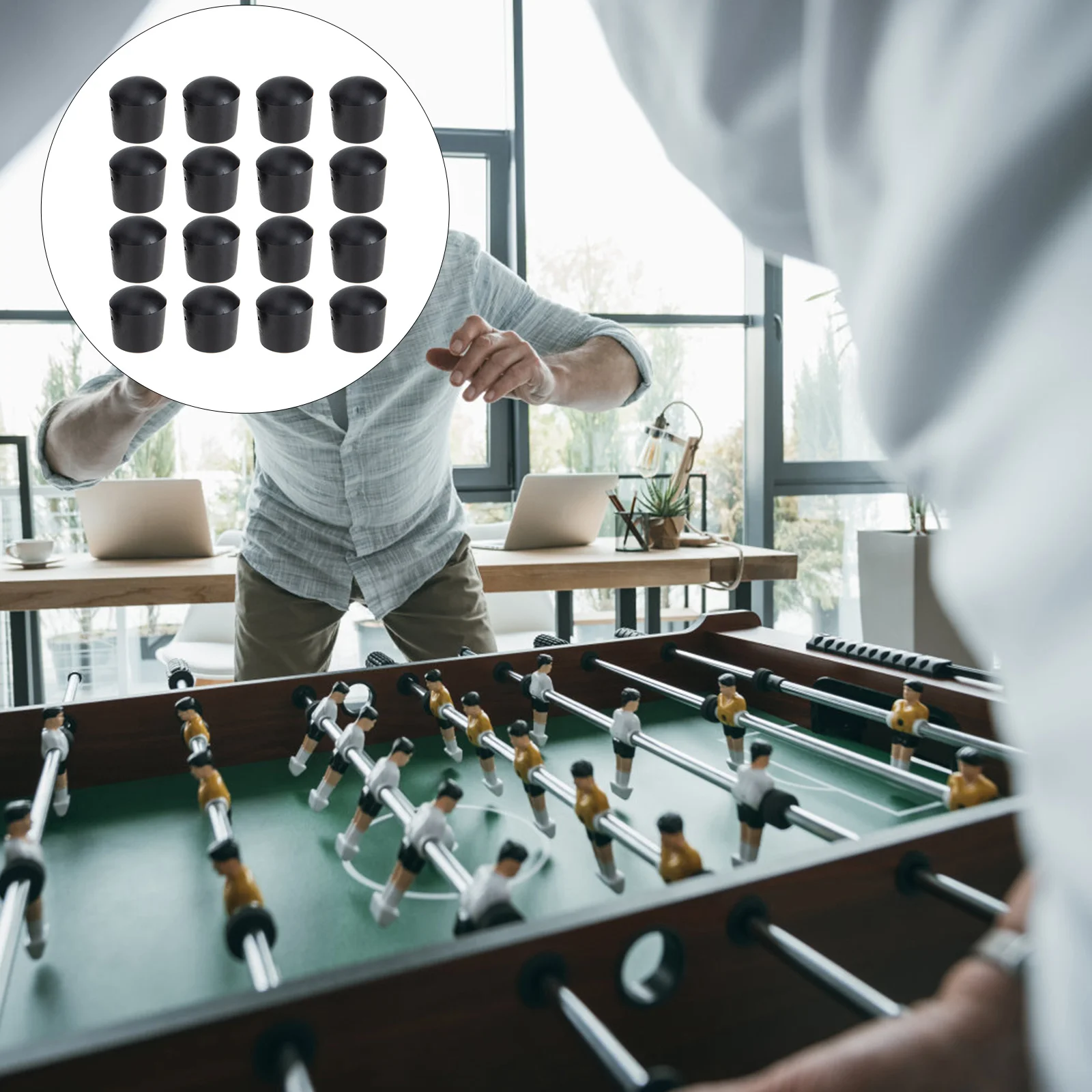 16 Pcs Foosball Accessories Desktop Pole Caps Football Machine Parts End Rod Plug Rubber Covers
16 Pcs Foosball Accessories Desktop Pole Caps Football Machine Parts End Rod Plug Rubber Covers