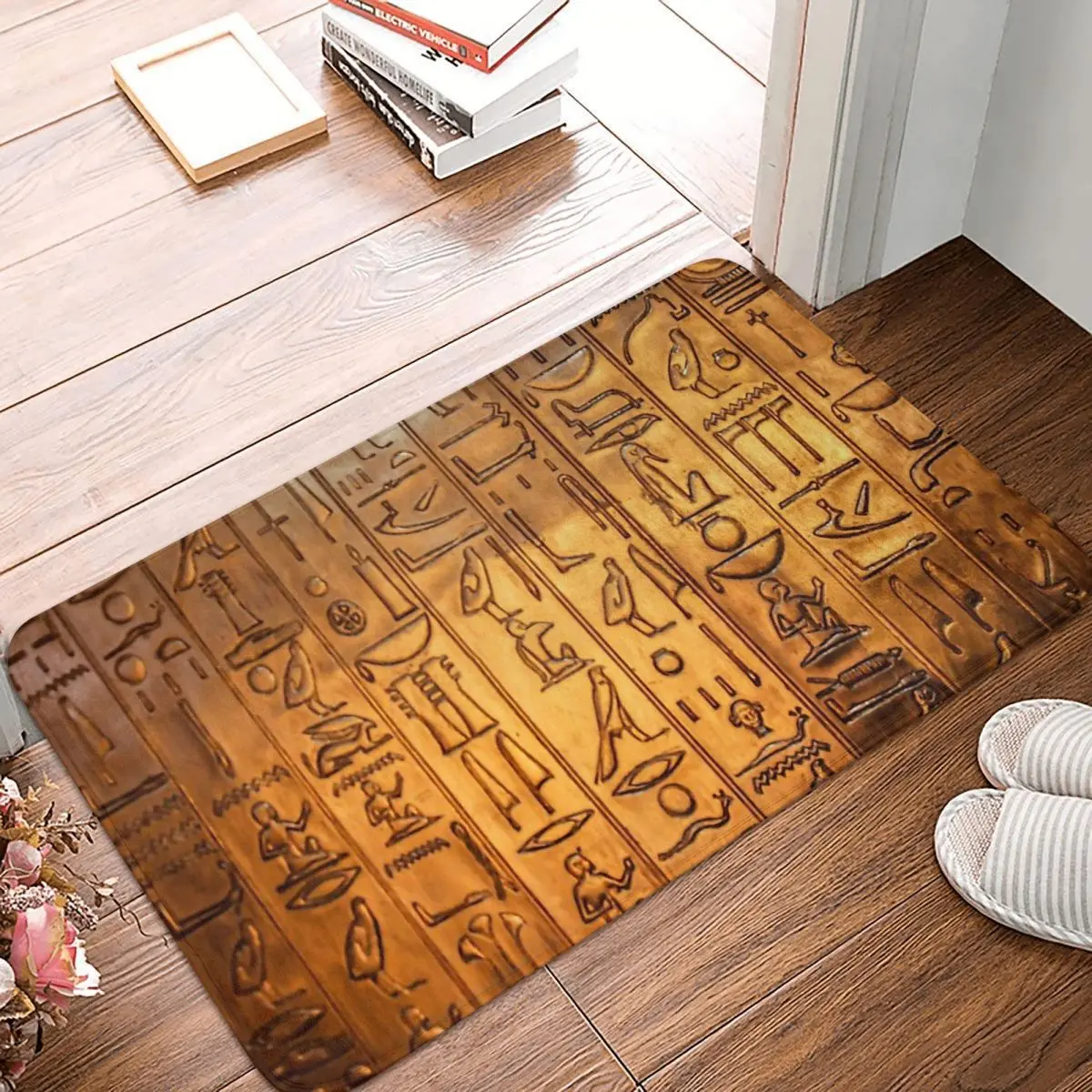 

Ancient Egypt Egyptian Bedroom Mat Hieroglyphs Vintage Doormat Living Room Carpet Entrance Door Rug Home Decor