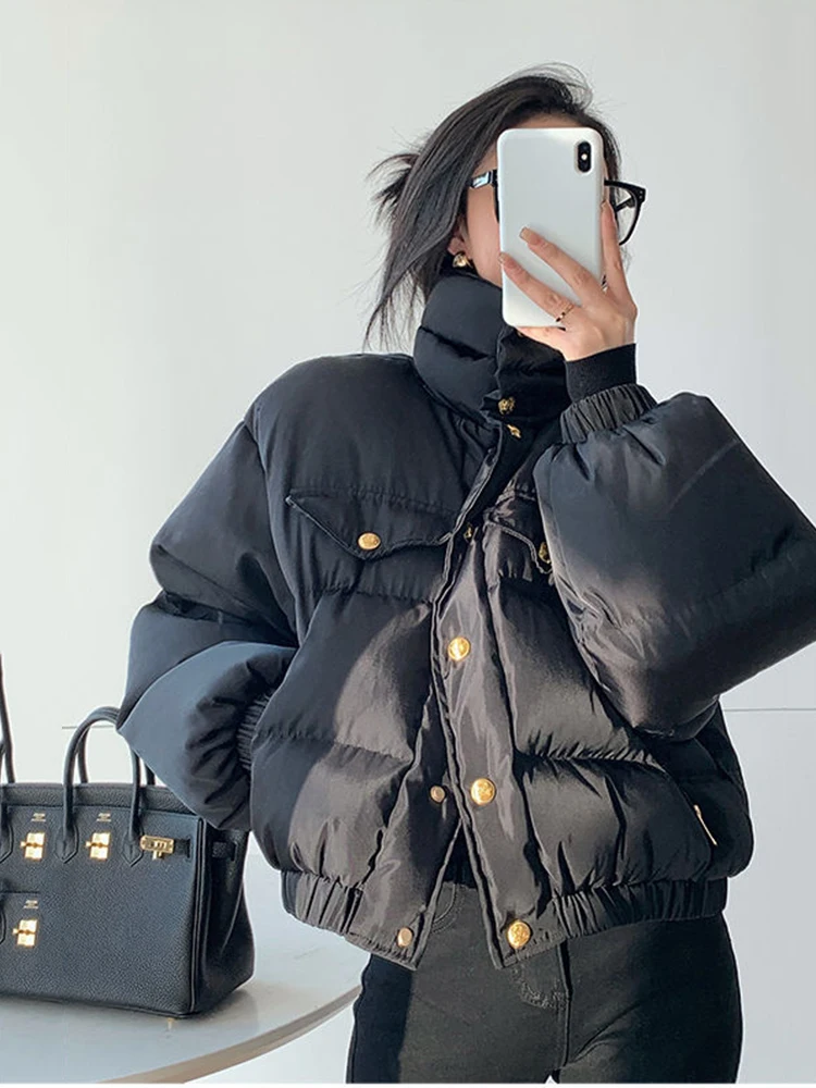 KBAT Fashion Stand Collar Parkas Windproof Jacket Women's Winter Loose Coat Cotton Padded Jacket Female Thicken Warm Outerwear
KBAT Fashion Stand Collar Parkas Windproof Jacket Women's Winter Loose Coat Cotton Padded Jacket Female Thicken Warm Outerwear