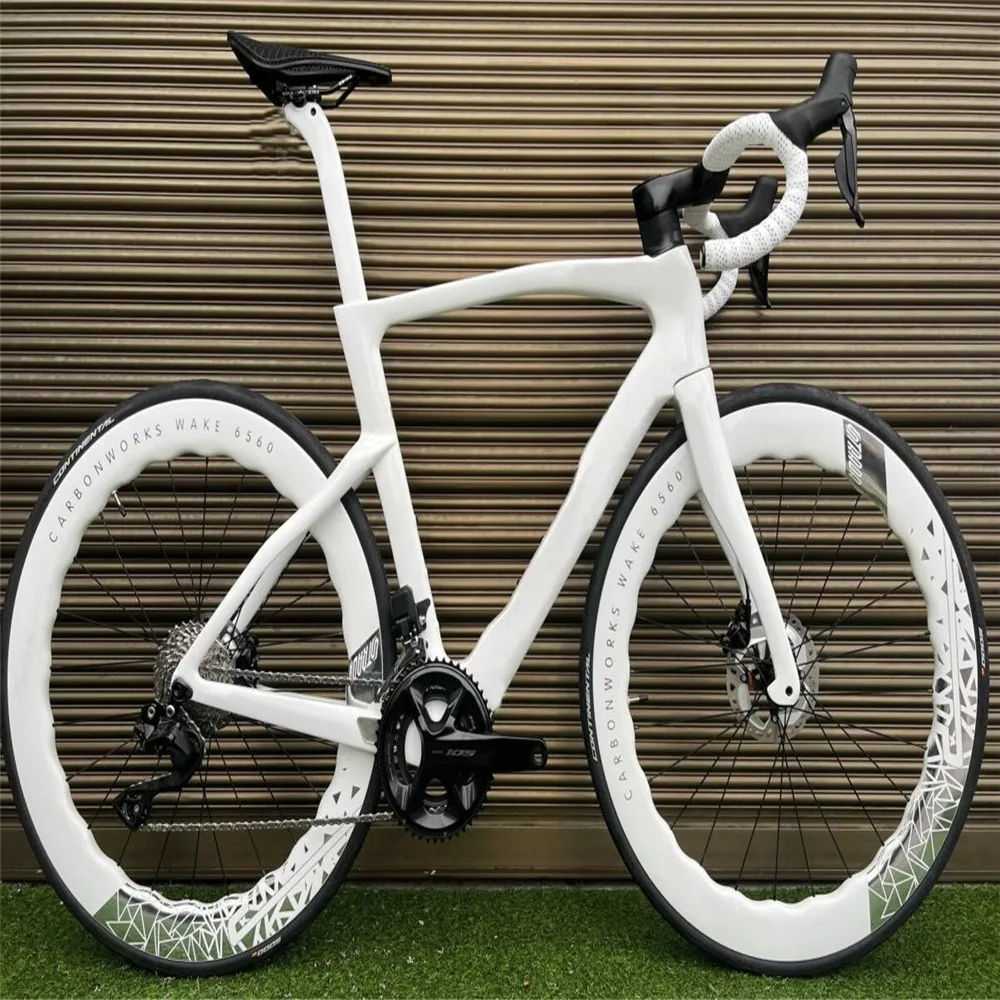 T1000 ALL White F14 Carbon Road Complete Bike Carrowter Disk Bicycle with Disc Groupset 6560 65MM White Disc Wheelset
T1000 ALL White F14 Carbon Road Complete Bike Carrowter Disk Bicycle with Disc Groupset 6560 65MM White Disc Wheelset