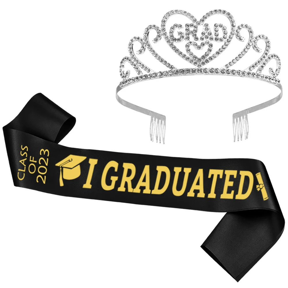 Graduation Grad Sash Party Tiara Headband Senior Decorations Supplies Class Graduate Favors Satin Shiny Crystal Rhinestone
Graduation Grad Sash Party Tiara Headband Senior Decorations Supplies Class Graduate Favors Satin Shiny Crystal Rhinestone