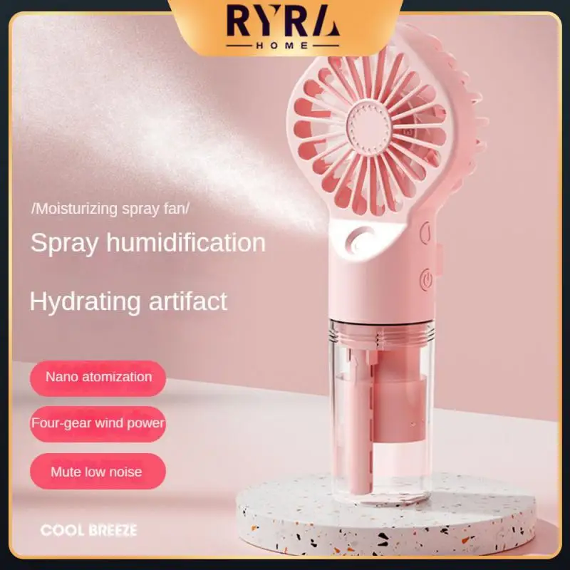 

Icy And Refreshing Spray Fan Rapid Cooling Fan Water Supplement Nano Spray Usb Charging Portable Fan Hydrating Strong Power