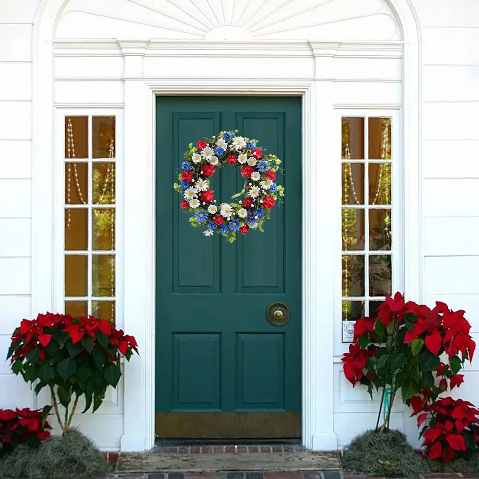 Independence Day Artificial Flower Garland Fourth Of July Wreaths White Red Blue Colors Front Door Hanging Ornament Wedding Part
Independence Day Artificial Flower Garland Fourth Of July Wreaths White Red Blue Colors Front Door Hanging Ornament Wedding Part