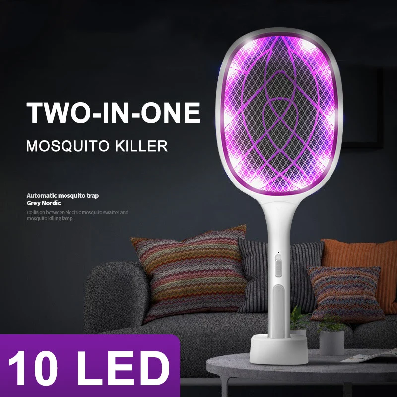 Electric Mosquito Killer Lamp Two-In-One Anti-Mosquito Lamp 3000V Bug Zapper Summer Mosquito Net USB Bug Zapper Mosquito Swatter
Electric Mosquito Killer Lamp Two-In-One Anti-Mosquito Lamp 3000V Bug Zapper Summer Mosquito Net USB Bug Zapper Mosquito Swatter