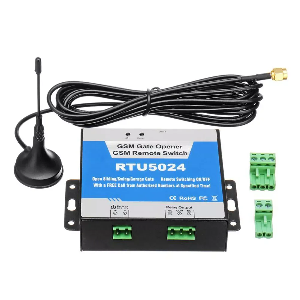 GSM Gate Opener Relay Switch Wireless Remote Control Door Access Long Antenna Free Call 850/900/1800/1900MHz Door Opener
GSM Gate Opener Relay Switch Wireless Remote Control Door Access Long Antenna Free Call 850/900/1800/1900MHz Door Opener