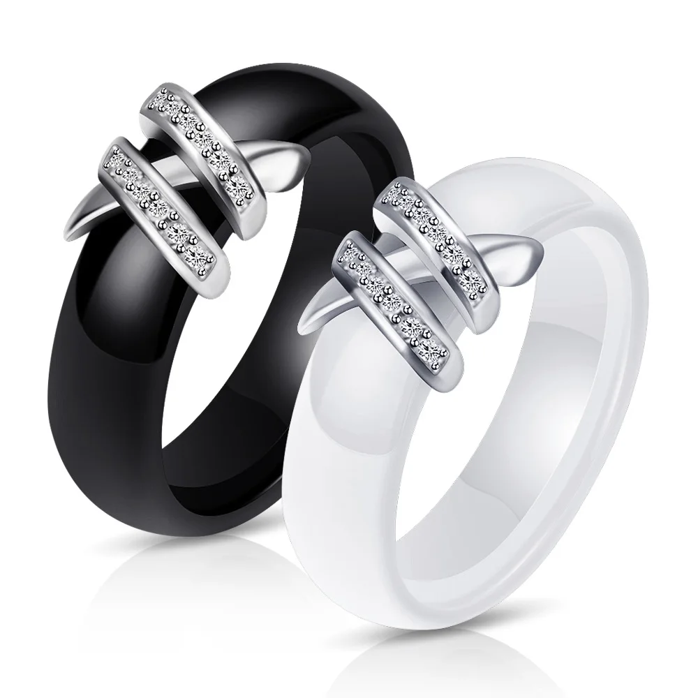 2022 New Trendy Ceramic White BLACK Color Engagement Ring For Women Lady Anniversary Gift Jewelry Wholesale Moonso R5541
2022 New Trendy Ceramic White BLACK Color Engagement Ring For Women Lady Anniversary Gift Jewelry Wholesale Moonso R5541
