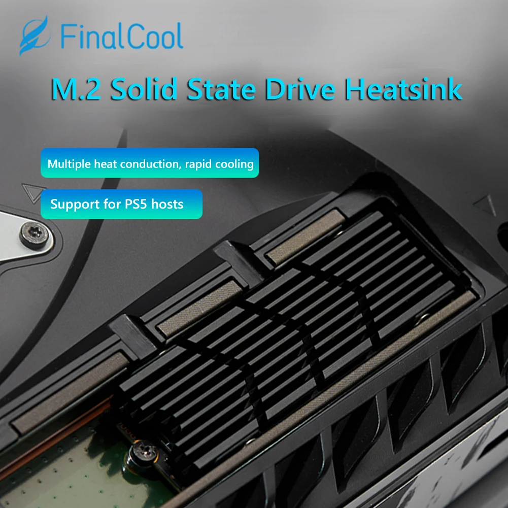 

M.2 2280 SSD радиатор NVME NGFF твердотельный жесткий диск охладитель алюминиевый сплав с термосиликоновой подкладкой для игровой консоли PS5