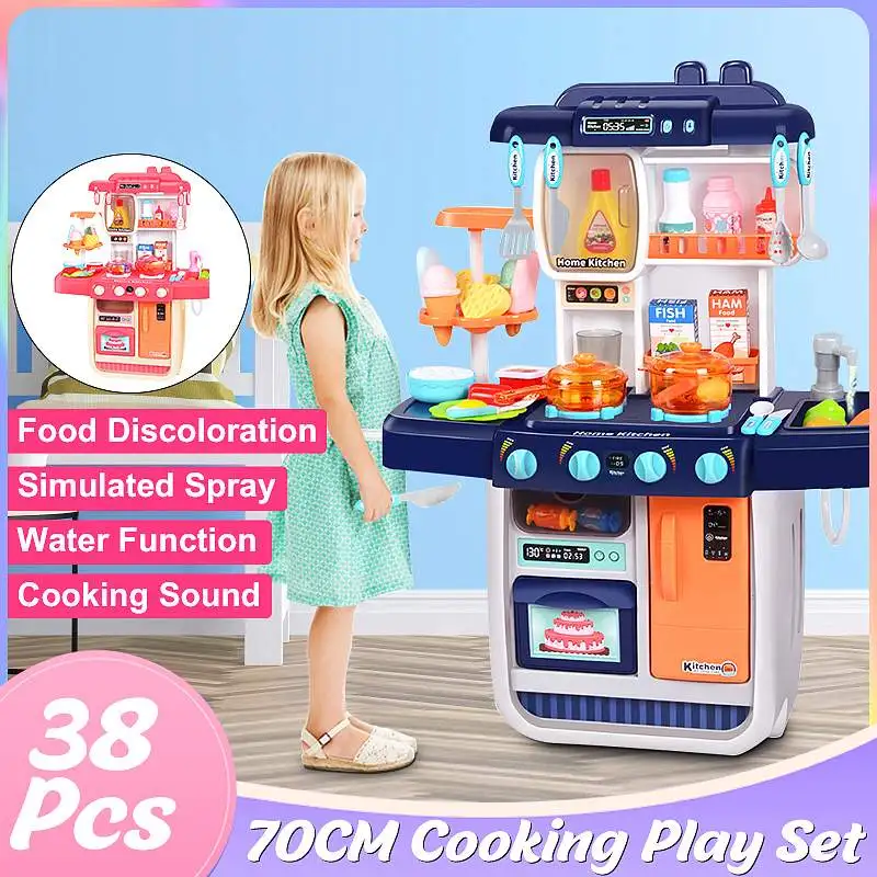 38Pcs Kid Kitchen Toy Simulation Kitchen Toy Spray Water ABS Dinnerware Pretend Play Kitchen Cooking Table Set Children's Gift
38Pcs Kid Kitchen Toy Simulation Kitchen Toy Spray Water ABS Dinnerware Pretend Play Kitchen Cooking Table Set Children's Gift
