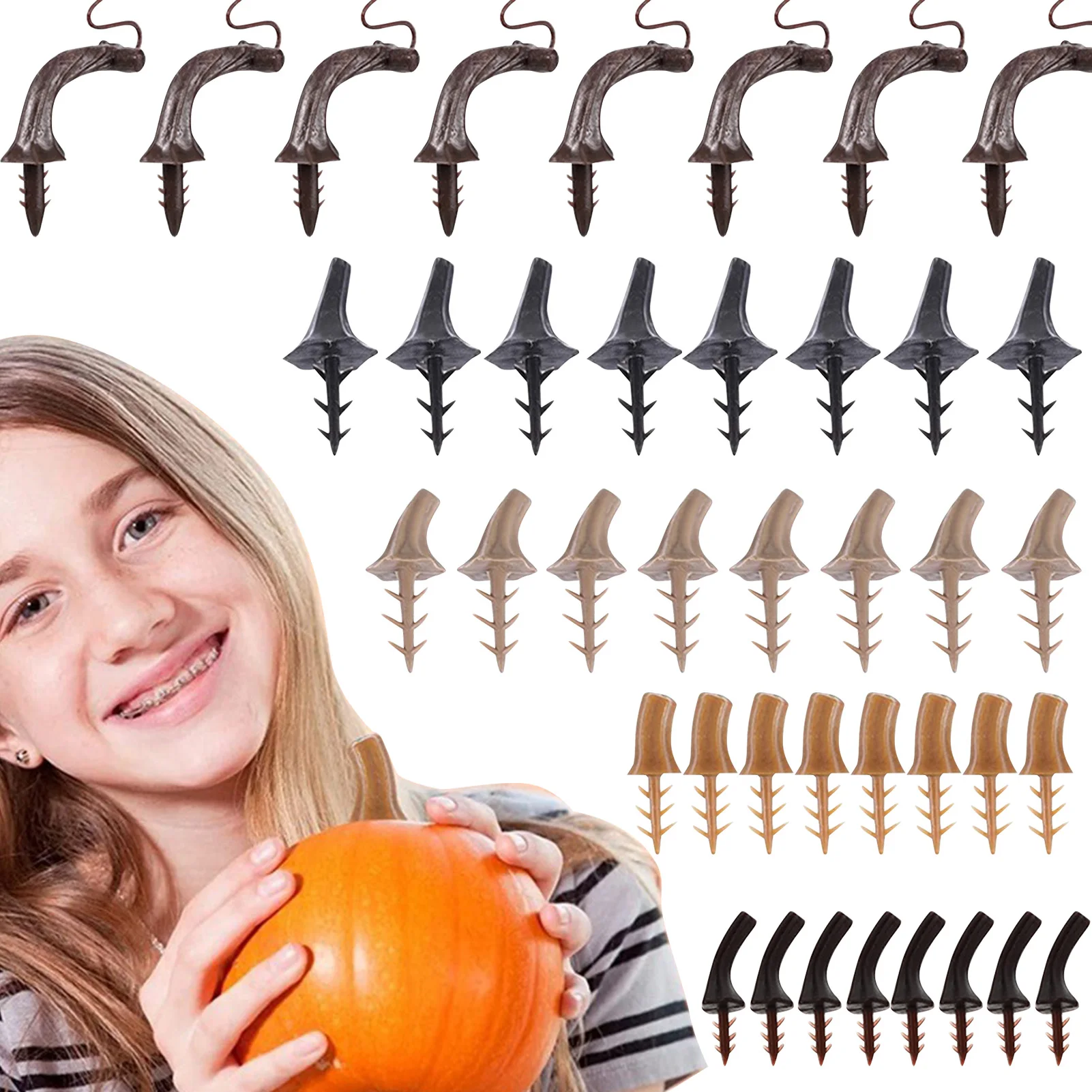 40-pcs Pumpkin Stems For Crafts DIY Halloween Craft Accessories For Foam Pumpkins Halloween Themed Parties Decorations For Foam
40-pcs Pumpkin Stems For Crafts DIY Halloween Craft Accessories For Foam Pumpkins Halloween Themed Parties Decorations For Foam
