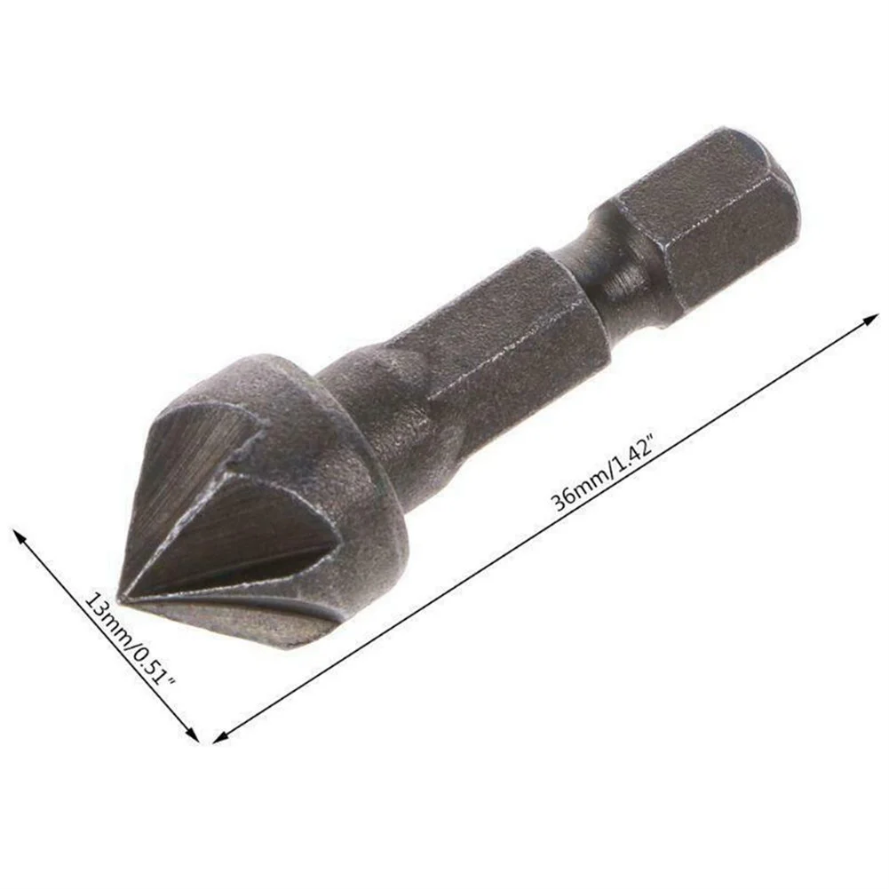 1Pcs 90 Degree Countersink Drill Chamfer Bit 1/4" Hex Shank For Sinking 90 Degree Holes Into Wood Soft Metals
1Pcs 90 Degree Countersink Drill Chamfer Bit 1/4" Hex Shank For Sinking 90 Degree Holes Into Wood Soft Metals