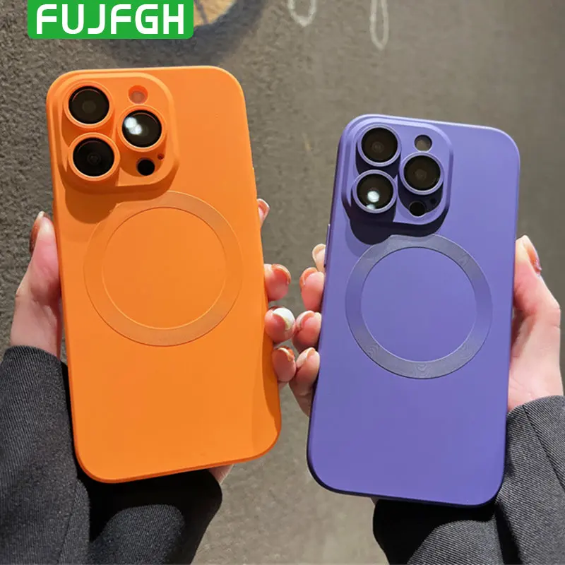 Luxury Liquid Silicone For MagSafe Magnetic Wireless Charge Case For iPhone 14 11 12 13 Pro Max Plus Matte Glass Lens Soft Cover
Luxury Liquid Silicone For MagSafe Magnetic Wireless Charge Case For iPhone 14 11 12 13 Pro Max Plus Matte Glass Lens Soft Cover