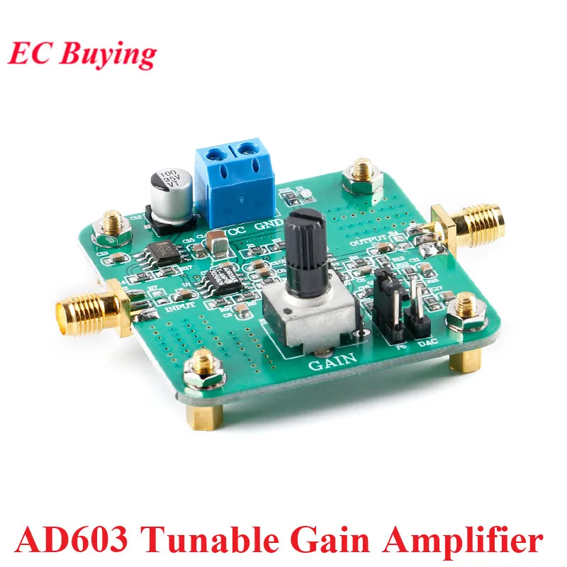

AD603 Tunable Gain Amplifier Module DA Input Programmable Adjustable Gain Voltage Controlled Amplifier AGC Competition Board