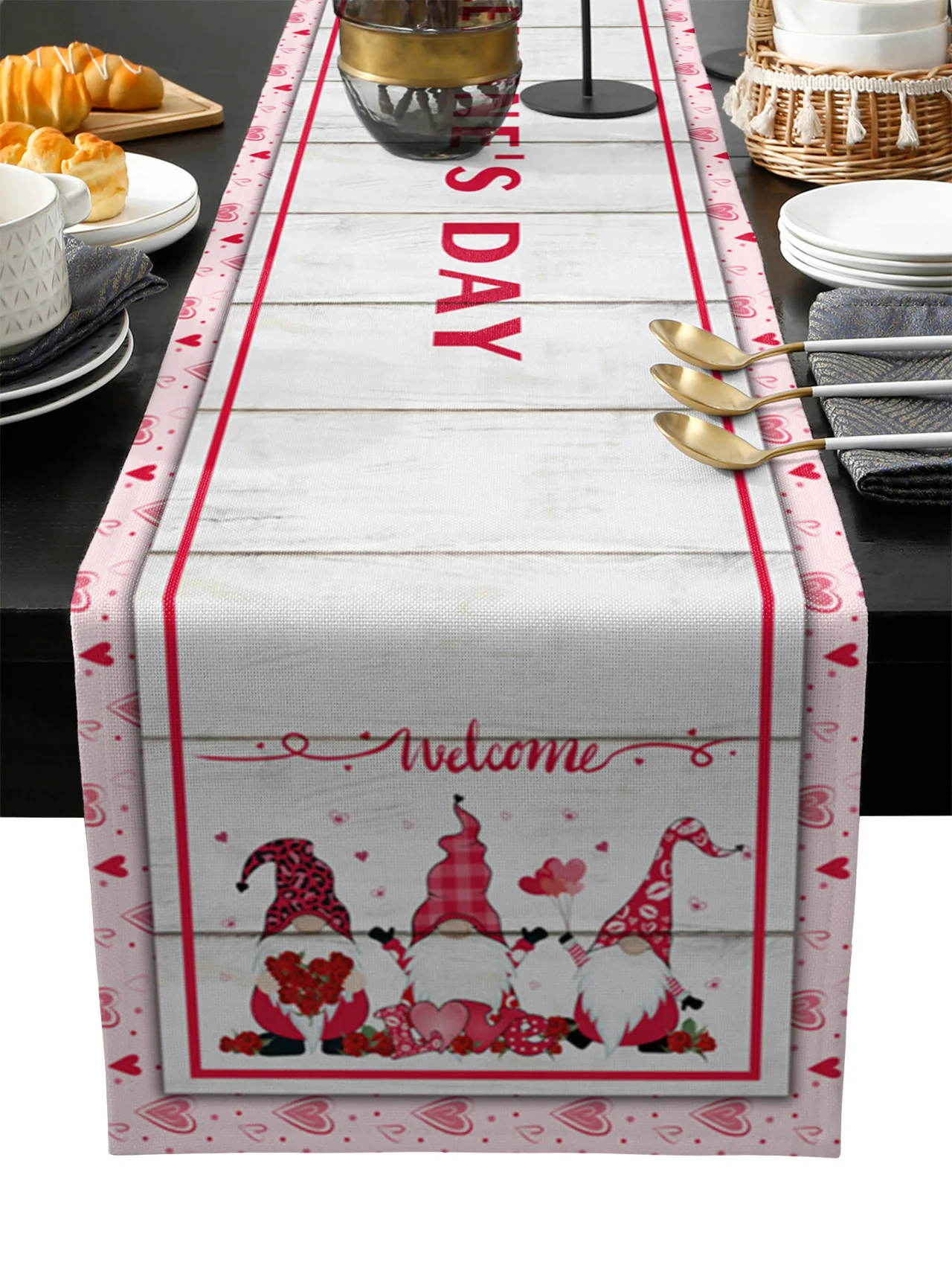 Valentine Heart Gnome Table Runner Wedding Festival Table Decoration Home Decor Kitchen Table Runners Placemats
Valentine Heart Gnome Table Runner Wedding Festival Table Decoration Home Decor Kitchen Table Runners Placemats