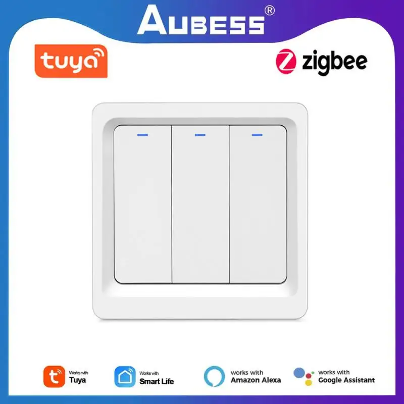 Смарт-переключатель Aubess Tuya ZigBee, без нейтрального провода, без конденсатора, работает с модулями Alexa Google Home
Смарт-переключатель Aubess Tuya ZigBee, без нейтрального провода, без конденсатора, работает с модулями Alexa Google Home