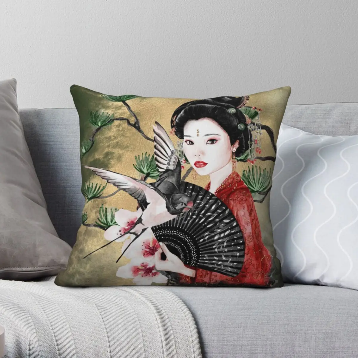 Наволочка Geisha с ласточкой, квадратная, из полиэстера, льна, бархата, с принтом, на молнии, декоративная наволочка для автомобиля
Наволочка Geisha с ласточкой, квадратная, из полиэстера, льна, бархата, с принтом, на молнии, декоративная наволочка для автомобиля