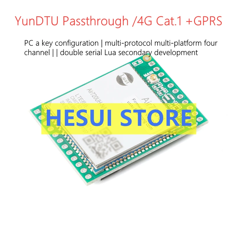Air720UH(DTU) Материнская плата 4G модуль Cat1 All-Netcom LTE Модуль платы разработки беспроводной связи
Air720UH(DTU) Материнская плата 4G модуль Cat1 All-Netcom LTE Модуль платы разработки беспроводной связи