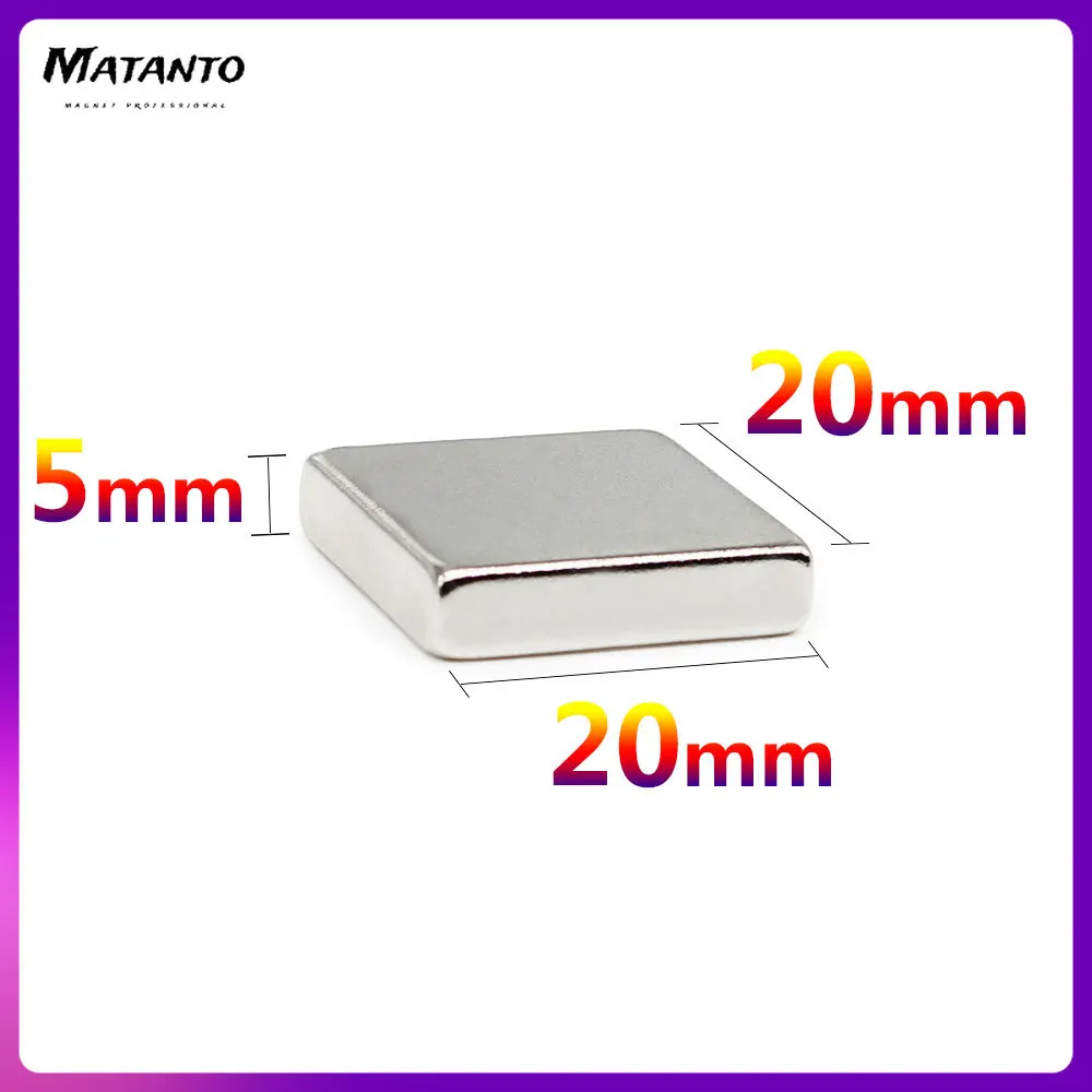 1/2/5/10/20/30PCS 20x20x5 Block Strong Powerful Magnets 20x20x5mm Permanent Magnet 20X20mm Square Neodymium Magnet 20*20*5
1/2/5/10/20/30PCS 20x20x5 Block Strong Powerful Magnets 20x20x5mm Permanent Magnet 20X20mm Square Neodymium Magnet 20*20*5
