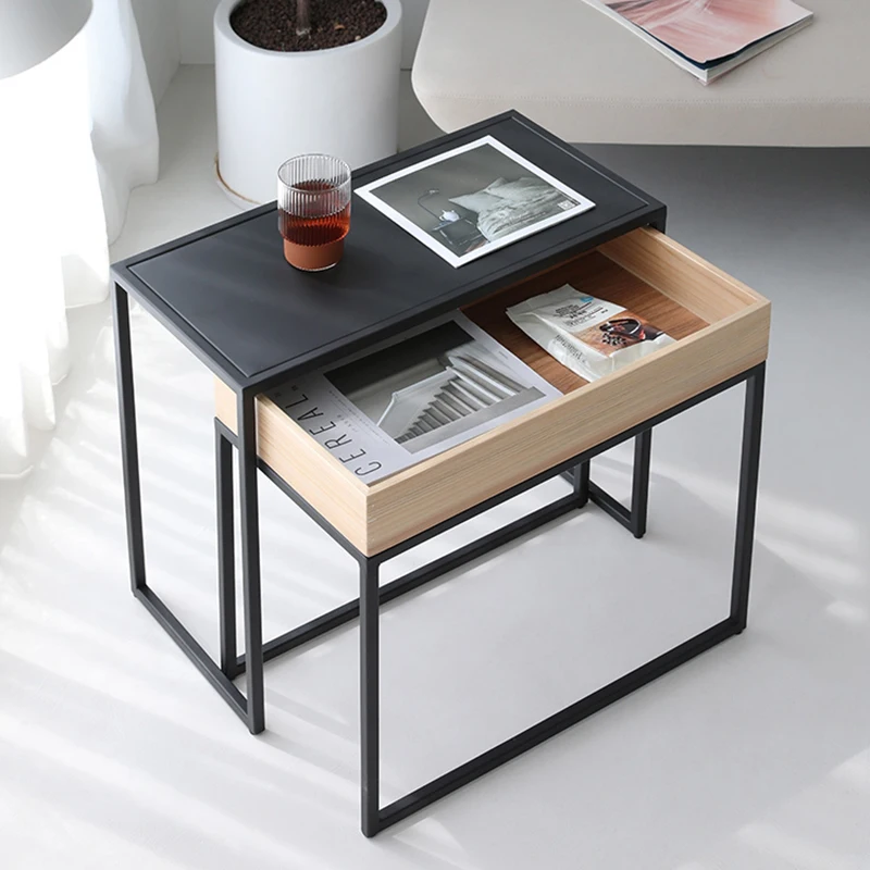 Modern Simple Iron Sofa Side Table Home Creative Storage Drawer Coffee Table Pine Rectangular Corner Table White / Black Desk
Modern Simple Iron Sofa Side Table Home Creative Storage Drawer Coffee Table Pine Rectangular Corner Table White / Black Desk