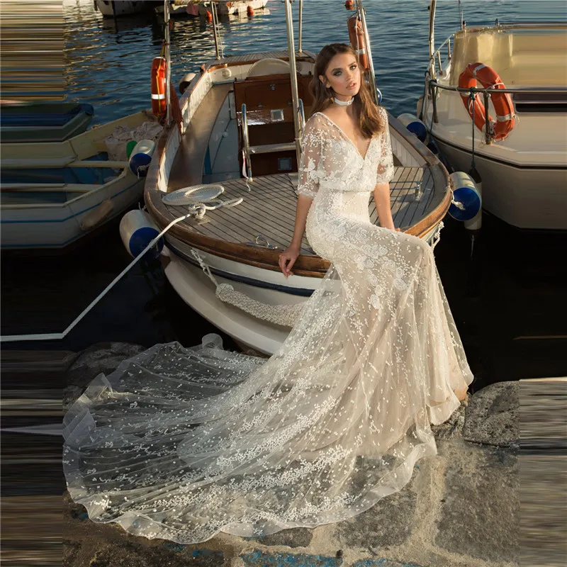 Красивое свадебное платье-русалка, кружевные аппликации, приталенные Свадебные платья с бисером на заказ, сексуальные пляжные женские плат...
Красивое свадебное платье-русалка, кружевные аппликации, приталенные Свадебные платья с бисером на заказ, сексуальные пляжные женские плат...