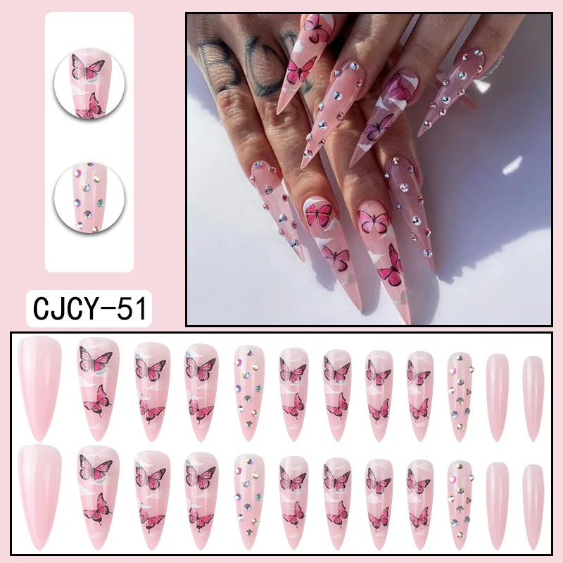 24Pcs/Box False Nail With Glue Fake Nail Tips Manicure Acrylic Artificial Nail Decor Press On Nails Butterfly Full Cover 24PCS
24Pcs/Box False Nail With Glue Fake Nail Tips Manicure Acrylic Artificial Nail Decor Press On Nails Butterfly Full Cover 24PCS