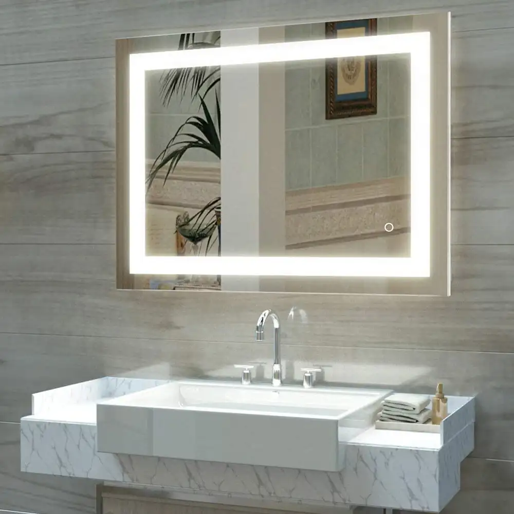 HMTX Ktaxon 28x20 inch LED Lighted Bathroom Mirror Silvered Wall Mounted Mirror with Touch Button,Anti Fog and IP67 Waterproof S
HMTX Ktaxon 28x20 inch LED Lighted Bathroom Mirror Silvered Wall Mounted Mirror with Touch Button,Anti Fog and IP67 Waterproof S