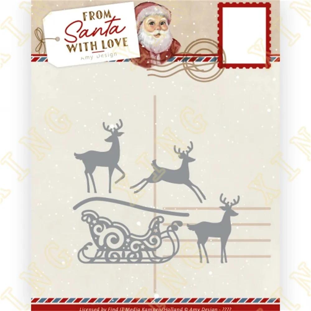 Metal Craft Cutting Dies Diy Scrapbook Paper Diary Decoration Card Handmade Embossing New Product for 2022 Reindeer with Sleigh
Metal Craft Cutting Dies Diy Scrapbook Paper Diary Decoration Card Handmade Embossing New Product for 2022 Reindeer with Sleigh