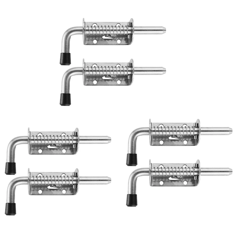 6Pcs 5 Inch Stainless Steel Spring Loaded Latch Pin Barrel Bolt 2Mm Thickened Door Lock Brushed
6Pcs 5 Inch Stainless Steel Spring Loaded Latch Pin Barrel Bolt 2Mm Thickened Door Lock Brushed