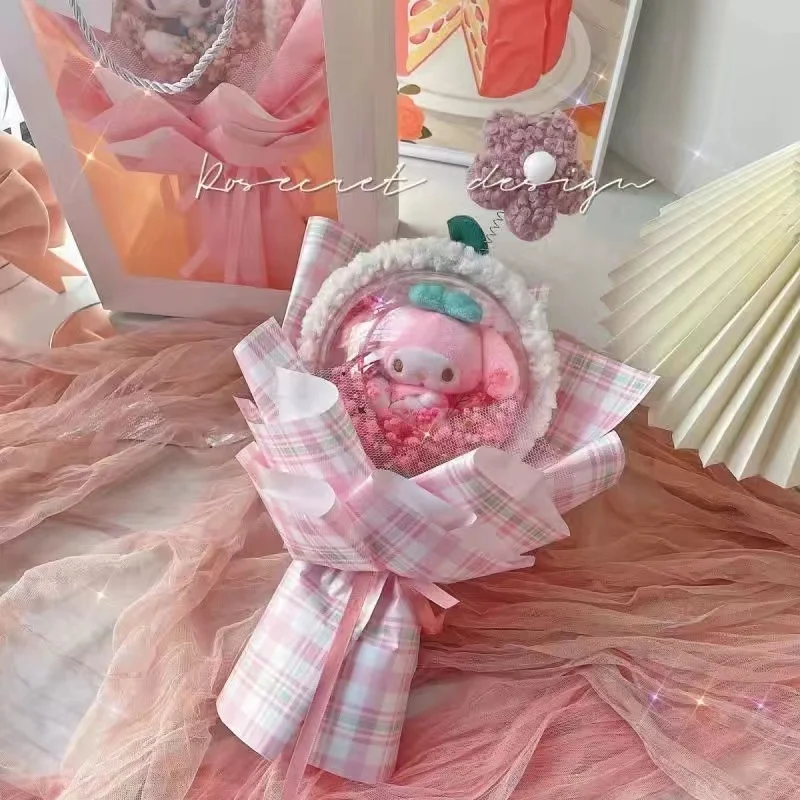 Sanrio букет аниме милый Hello Kitty Cinnamoroll Kuromi Мелоди полако плюшевые куклы букеты Kawaii Подарки для девочек на День святого Валентина
Sanrio букет аниме милый Hello Kitty Cinnamoroll Kuromi Мелоди полако плюшевые куклы букеты Kawaii Подарки для девочек на День святого Валентина