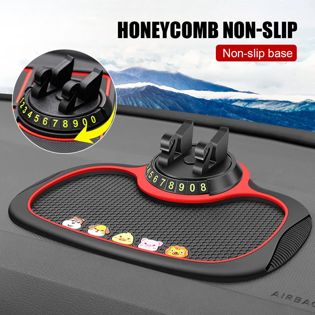 4 In 1 Car Anti-Skid Pad Multi-function Mobile Phone Holder Dashboard Phone Mount PVC Non-Slip Mat Temporary Parking Number Sign
4 In 1 Car Anti-Skid Pad Multi-function Mobile Phone Holder Dashboard Phone Mount PVC Non-Slip Mat Temporary Parking Number Sign