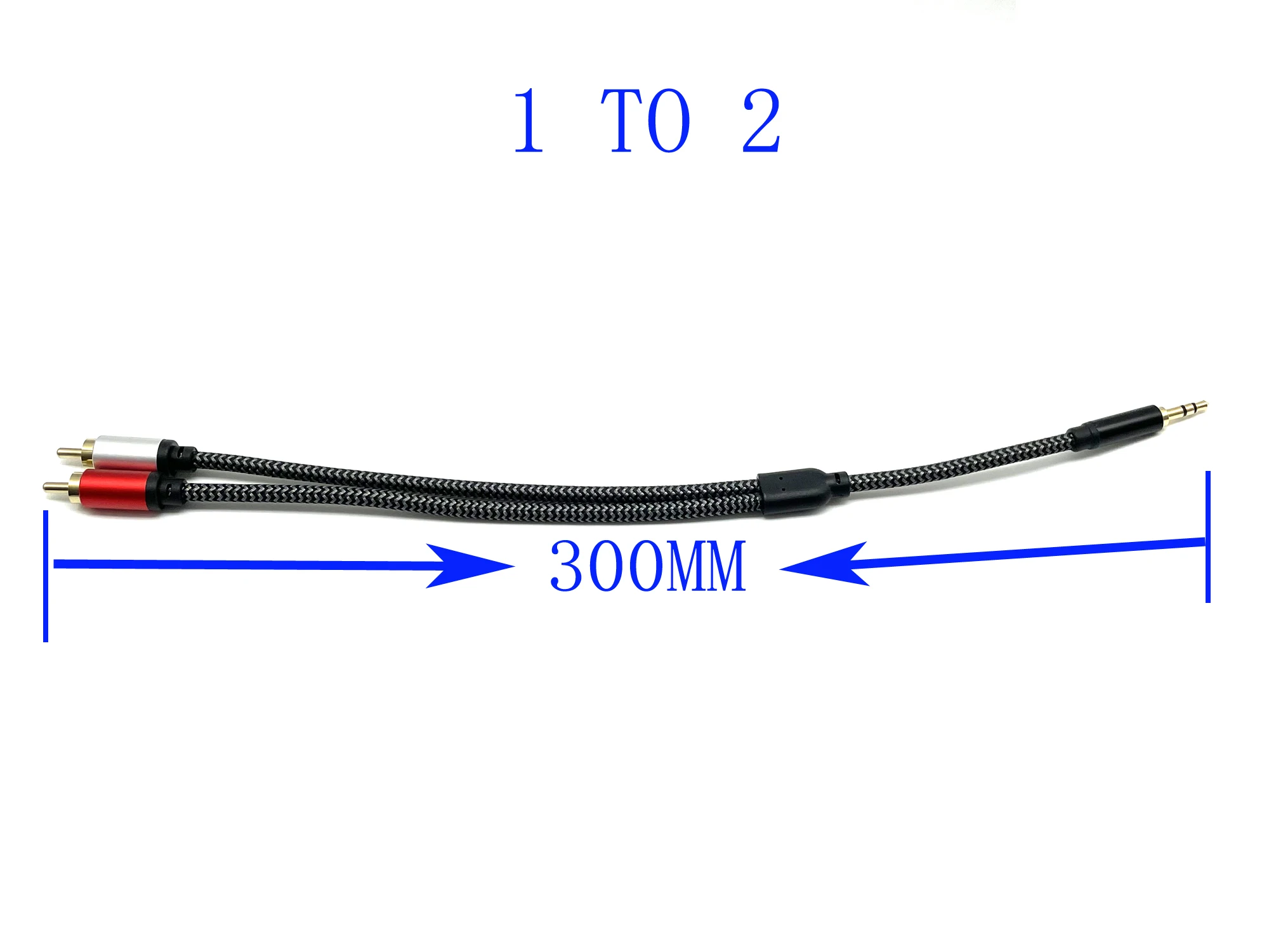 3.5MM audio cable 3G 1 out 2 RCA*2 gold-plated head braided body 300MM high quality audio
3.5MM audio cable 3G 1 out 2 RCA*2 gold-plated head braided body 300MM high quality audio