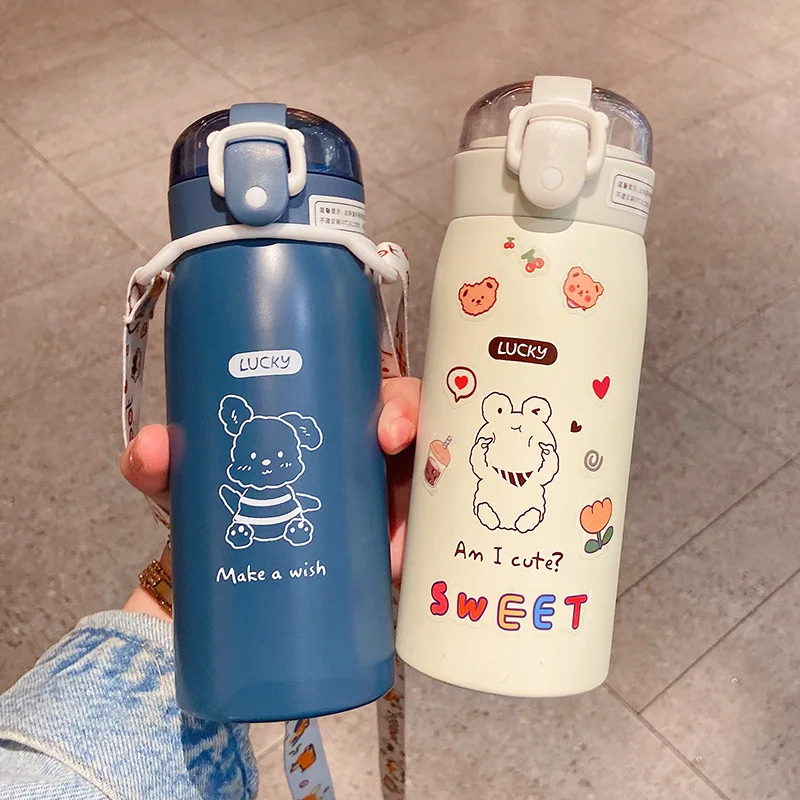 Cute Water Bottle Cartoons Stainless Steel Vacuum Flask Coffee Tea Milk Travel Straw Cup Bear Insulated Water Bottle Thermos
Cute Water Bottle Cartoons Stainless Steel Vacuum Flask Coffee Tea Milk Travel Straw Cup Bear Insulated Water Bottle Thermos